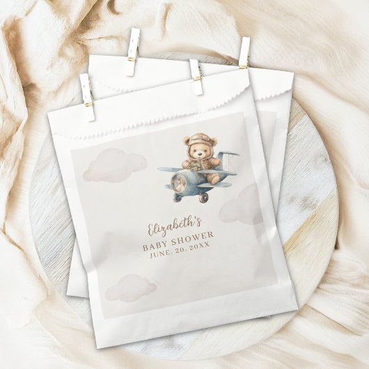 Sachets En Papier Cute Watercolor Bear Baby Shower party