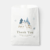 Sachets En Papier Cute Winter Arctic Wolf Birthday Party (Devant)