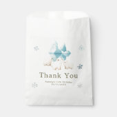 Sachets En Papier Cute Winter Polar Bears Birthday Party (Devant)