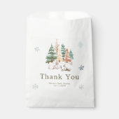 Sachets En Papier Cute Winter Rabbits Baby Shower (Devant)