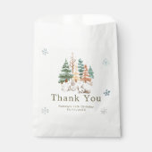 Sachets En Papier Cute Winter Rabbits Birthday Party (Devant)