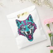 Sachets En Papier Cyberpunk Neon Wolf - Synthwave Robotic Animal (Scellé)