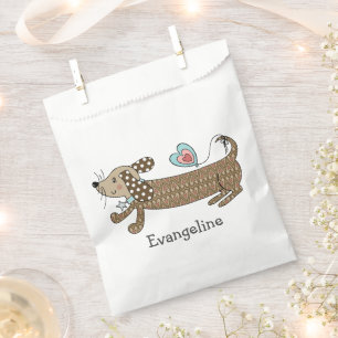 Sachets En Papier Dachshund, chien de saucisse personnalisé