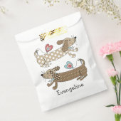 Sachets En Papier Dachshund, chien de saucisse personnalisé (Scellé)