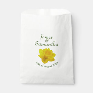 Sachets En Papier Daffodique de printemps jaune - Mariage