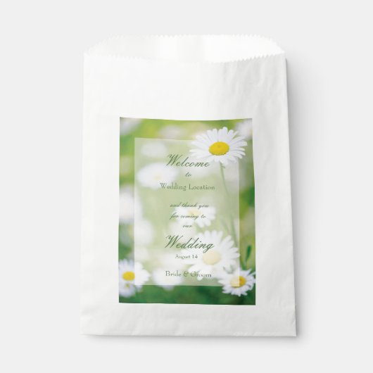 Sachets En Papier Daisy Daisies Fleur Floral Mariage d'été (Devant)