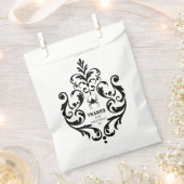 Sachets En Papier Damask Halloween Spider | Merci D'Avoir Laissé Pas (Coupé)