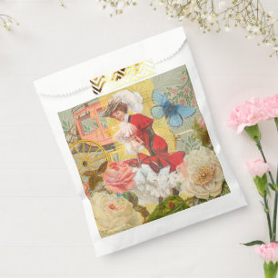 Sachets En Papier Dame victorienne femme élégante riche illustration