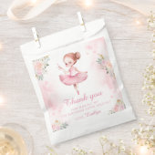 Sachets En Papier Danse rose fille d'anniversaire merci pour les sac (Coupé)