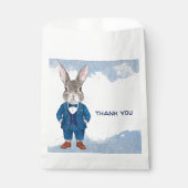 Sachets En Papier Dapper Boy Bunny dans une soirée de costume bleu (Devant)