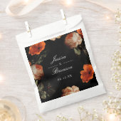 Sachets En Papier Dark Moody Romantic Floral Néerlandais Mariage (Coupé)