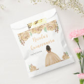 Sachets En Papier Dark Skin Princess Peach Floral Quinceanera (Scellé)
