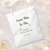 Sachets En Papier De Mlle à Mme Fête des mariées Coeurs roses (Coupé)