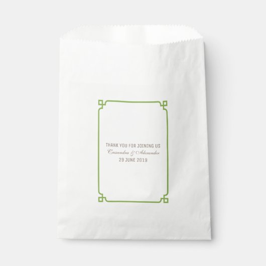 Sachets En Papier Déco verdoyant Mariage chic (Devant)