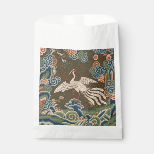 Sachets En Papier Décor d'antiquité chinois d'oiseaux (Devant)