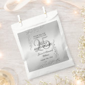 Sachets En Papier Décoration élégante en argent 25e anniversaire de  (Coupé)