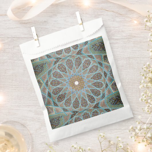 Sachets En Papier Décoration orientale arabesque bleue persane éléga (Coupé)