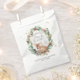 Sachets En Papier Deer Winter Woodland Froid à l'extérieur du Baby s