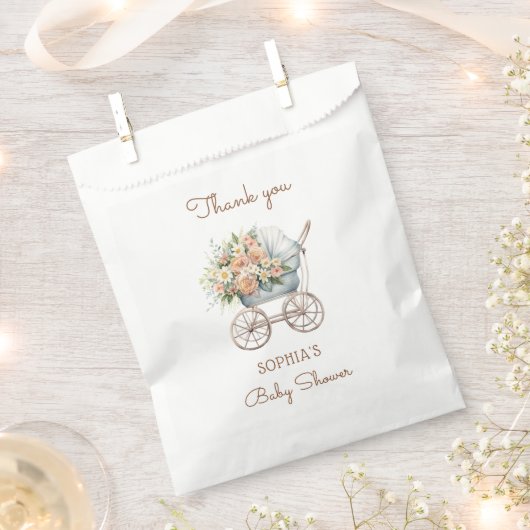 Sachets En Papier Défilé de bébé floral boho (Coupé)