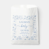 Sachets En Papier Delft Blue Chinoiserie Baby shower garçon (Devant)