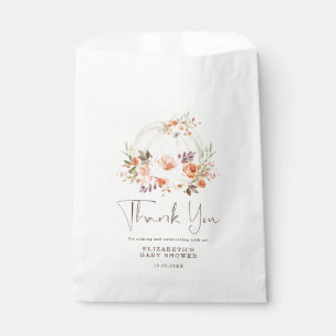 Sachets En Papier Délicat automne Citrouille floral Merci de Baby s