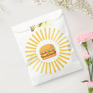 Sachets En Papier Delicioso hamburguer com batatas fritas