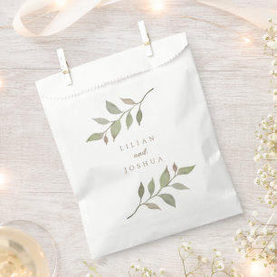 Sachets En Papier Delicy Fall Greenery Elegant Script Mariage