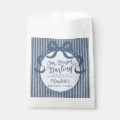 Sachets En Papier Denim Coquette Bow Blue Jean Baby Birthday (Devant)