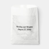 Sachets En Papier Dentelles et perles blanches et argentées sur Mari (Devant)