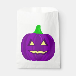 Sachets En Papier déplaisant halloween citrouille violet
