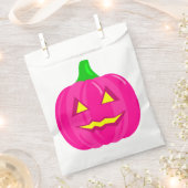 Sachets En Papier déplaisant halloween rose citrouille (Coupé)