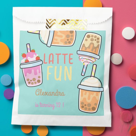 Sachets En Papier Dernier plaisir café bobba thé anniversaire