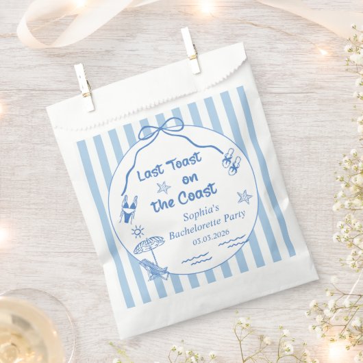 Sachets En Papier Dernier Toast Sur La Côte Week-end d'enterrement d (Coupé)