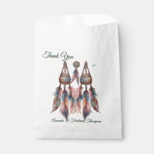 Sachets En Papier Des dragueurs sur le thème bohème (Devant)