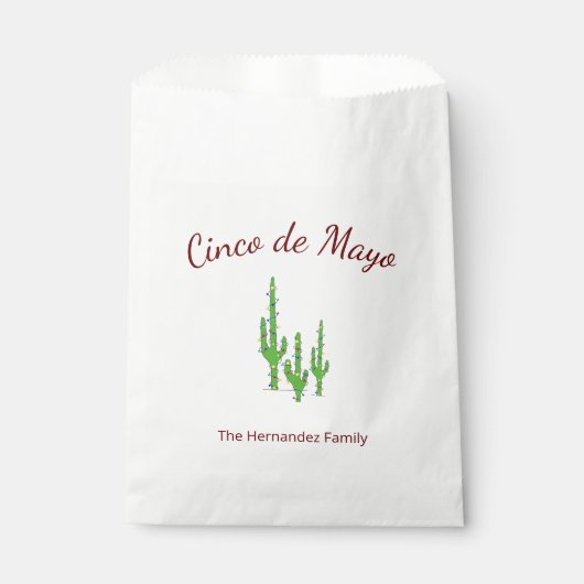 Sachets En Papier Desert Cactus Cinco de Mayo Fiesta Party (Devant)