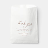 Sachets En Papier Desert Sienna Minimaliste Merci Mariage (Devant)