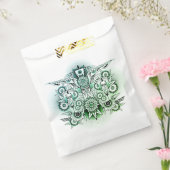Sachets En Papier Design tribal teinte verte (Scellé)