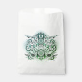 Sachets En Papier Design tribal teinte verte (Devant)