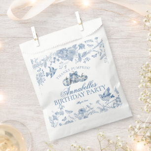 Sachets En Papier Dessert d'anniversaire Citrouille Toile Bleue d'Au