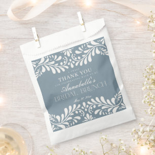 Sachets En Papier Dessert de brunch nuptial Dusty Blue Talavera Fies