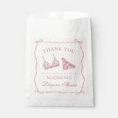 Sachets En Papier Dessert de fête de Bachelorette sous la douche lin (Devant)