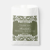 Sachets En Papier Dessert de Fête des mariées Fiesta Talavera verte (Devant)