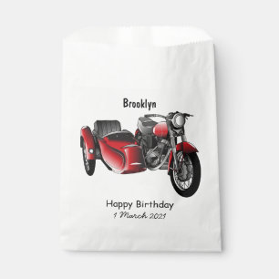 Sachets En Papier dessin animé de la moto Sidecar