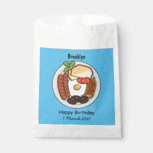 Sachets En Papier dessin animé du petit-déjeuner anglais