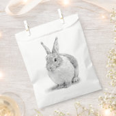 Sachets En Papier Dessin au crayon de lapin mignon (Coupé)