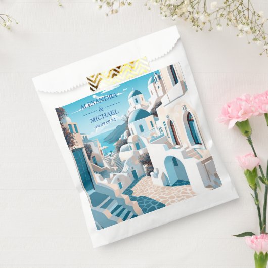 Sachets En Papier Destination Grèce Mariage Santorin (Scellé)