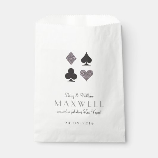 Sachets En Papier Destiny Las Vegas Mariage Silver Parties scintilla (Devant)