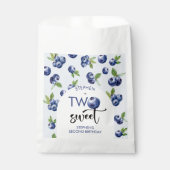 Sachets En Papier Deux anniversaire de enfant de bleuets doux (Devant)