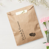 Sachets En Papier Deux Coeurs modernes Noms personnalisés Date Maria (Scellé)