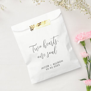 Sachets En Papier Deux coeurs, une âme mariage confetti